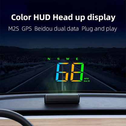 AMROOLOO Car Head-Up Display digital speedometer headup display auto Car Alarm switchable between KM/Mile Multicolour design, versatile functions, suitable for all vehicles